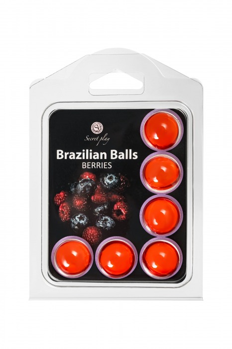 Набор из 6 шариков с массажным маслом Brazilian Balls с ароматом ягод - Secret Play - купить с доставкой в Первоуральске