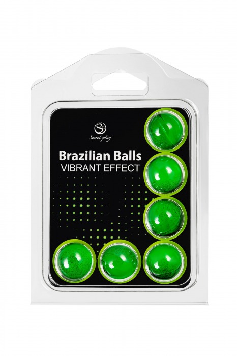 Набор из 6 шариков с массажным маслом Brazilian Balls с эффектом вибрации - Secret Play - купить с доставкой в Первоуральске