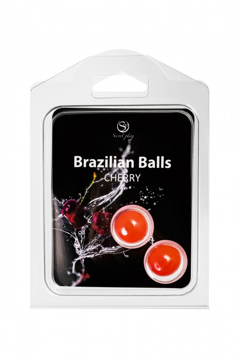 Набор из 2 шариков с массажным маслом Brazilian Balls с ароматом вишни - Secret Play - купить с доставкой в Первоуральске