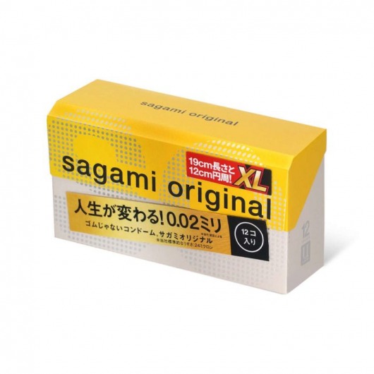 Презервативы увеличенного размера Sagami Original 0.02 XL-size - 12 шт. - Sagami - купить с доставкой в Первоуральске