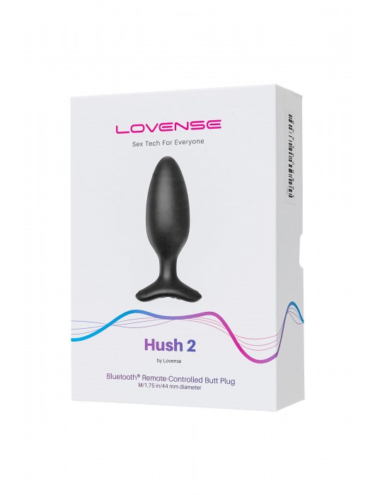 Черная анальная втулка LOVENSE Hush 2 (M) - 13,5 см. - Lovense