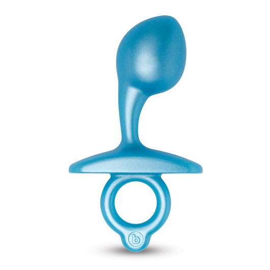 Голубая анальная пробка для массажа простаты Bulb Silicone Prostate Plug - 10,7 см. - b-Vibe - в Первоуральске купить с доставкой