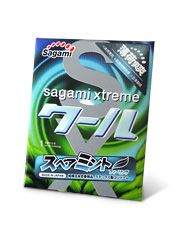 Презерватив Sagami Xtreme Mint с ароматом мяты - 1 шт. - Sagami - купить с доставкой в Первоуральске
