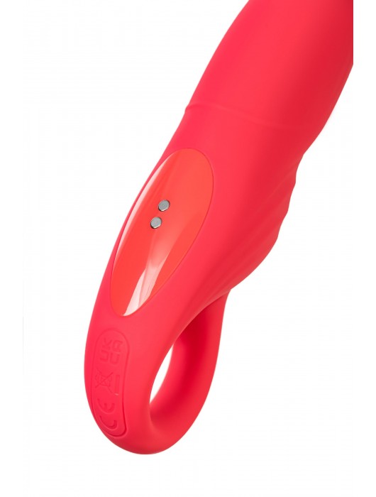 Розовый вибратор для точки G с двигающейся головкой Carnation - 19 см. - ToyFa