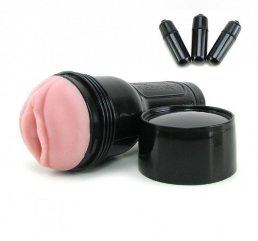 Мастурбатор-вагина Fleshlight - Vibro Pink Lady Touch с вибрацией - Fleshlight - в Первоуральске купить с доставкой