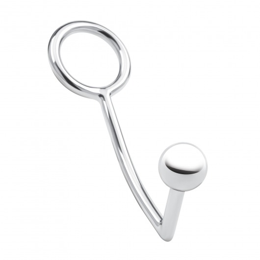 Кольцо на пенис с анальным стимулятором Stainless Steel Anal Hook   Cock Ring - BlueLine - в Первоуральске купить с доставкой