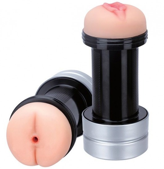 Мастурбатор 2-в-1 REALSTUFF 2 IN 1 HUMMER ANUS   VAGINA: вагина и анус - Dream Toys - в Первоуральске купить с доставкой