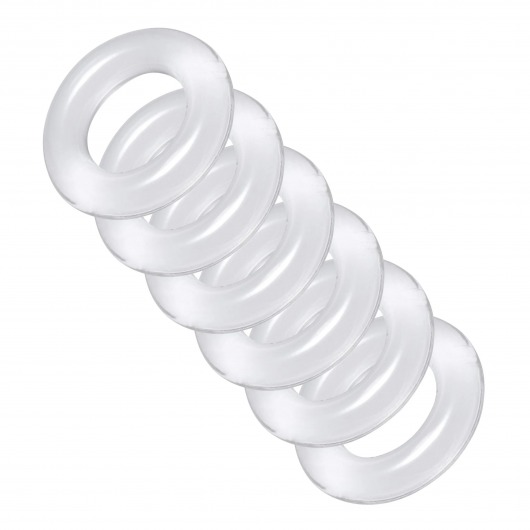 Комплект из 6 прозрачных эрекционных колец Ring Master Custom Ball Stretcher Kit - XR Brands - в Первоуральске купить с доставкой