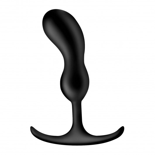 Черный массажер простаты с утяжелителями Premium Silicone Weighted Prostate Plug Medium - 16,3 см. - XR Brands - в Первоуральске купить с доставкой