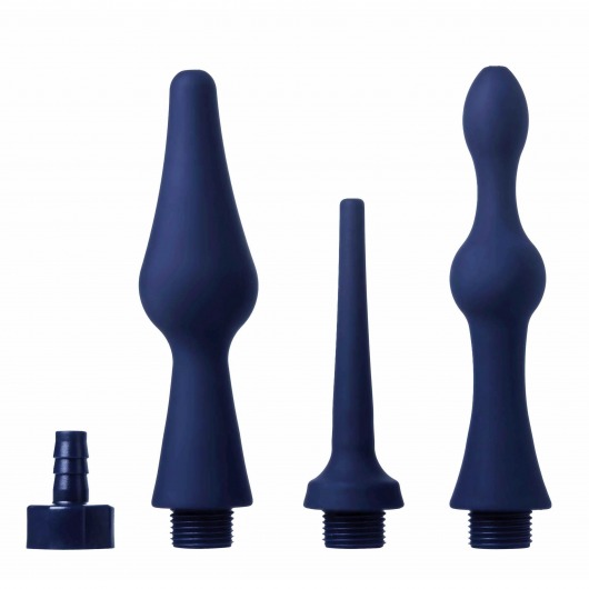 Набор из 3 универсальных насадок для анального душа Universal 3 Piece Silicone Enema Attachment Set - XR Brands - купить с доставкой в Первоуральске