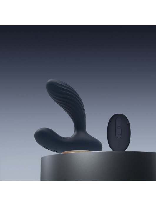 Темно-синий вибромассажер простаты Vick Neo 2 c функцией нагрева и пультом ДУ - Svakom - в Первоуральске купить с доставкой