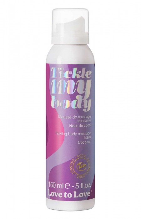 Массажная хрустящая пенка Tickle My Body Coconut с ароматом кокоса - 150 мл. - Love to Love - купить с доставкой в Первоуральске