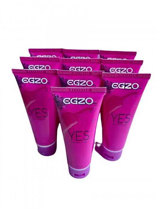 Набор из 10 согревающих лубрикантов на водной основе Egzo Yes (по 50 мл.) - EGZO - купить с доставкой в Первоуральске