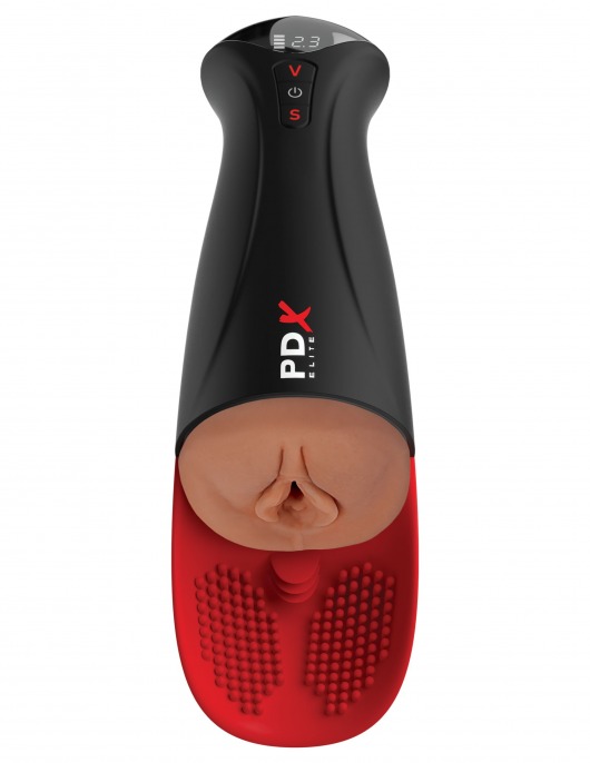Мастурбатор-вагина в колбе с вибрацией Fuck-O-Matic Pro XL - Pipedream - в Первоуральске купить с доставкой