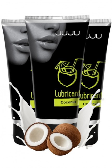 Набор из 3 съедобных лубрикантов JUJU со вкусом кокоса - JuJu - купить с доставкой в Первоуральске