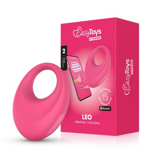 Розовое интерактивное эрекционное виброкольцо Leo - Easy toys - в Первоуральске купить с доставкой