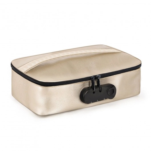 Золотистая сумочка для хранения игрушек Discreet Box - Dorcel - купить с доставкой в Первоуральске