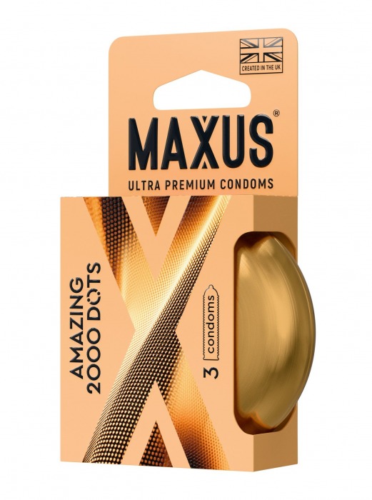 Точечные презервативы MAXUS 2000 Amazing Dots с железным кейсом - 3 шт. - Maxus - купить с доставкой в Первоуральске