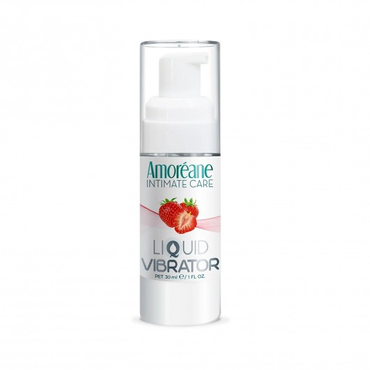 Жидкий вибратор со вкусом клубники Amoreane Strawberry - 30 мл. - Amoreane - купить с доставкой в Первоуральске