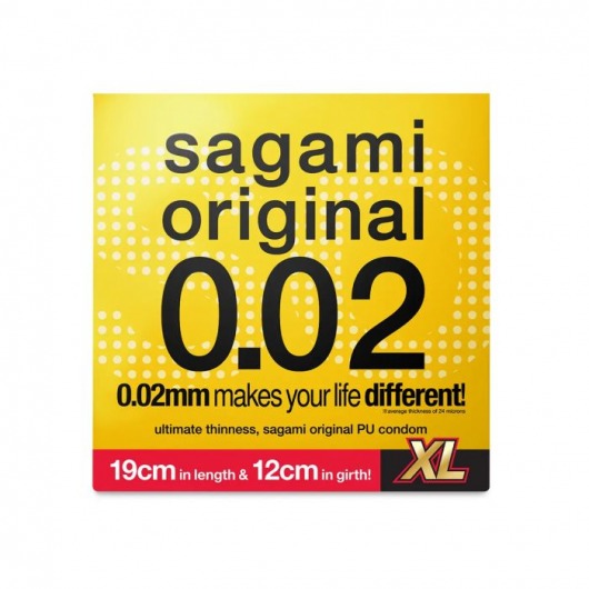 Презерватив увеличенного размера Sagami Original 0.02 XL-size - 1 шт. - Sagami - купить с доставкой в Первоуральске