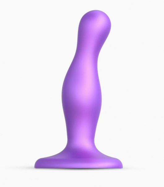 Фиолетовая насадка Strap-On-Me Dildo Plug Curvy size S - Strap-on-me - купить с доставкой в Первоуральске