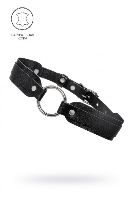 Черный кожаный чокер-ошейник со скруглёнными углами - Pecado - купить с доставкой в Первоуральске