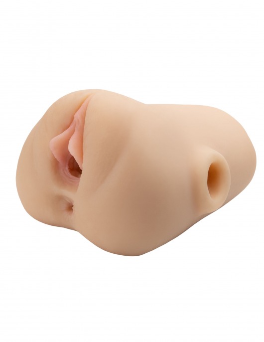 Телесный мастурбатор с вибрацией Double Pounder Vibrating Squeeze Stroker - Pipedream - в Первоуральске купить с доставкой