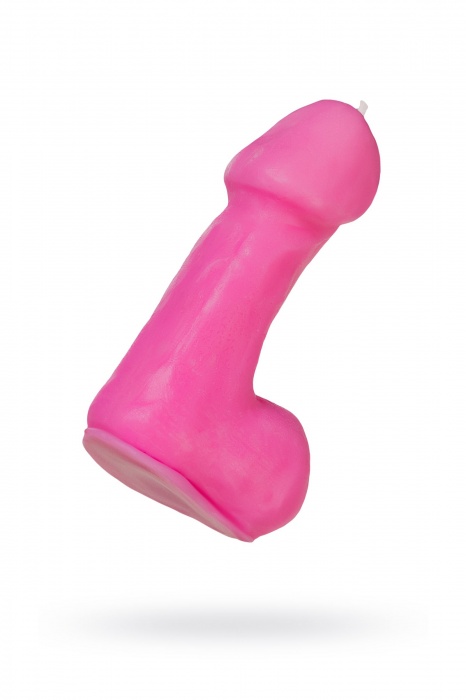 Розовая свеча в форме пениса - 47 гр. - Pecado - купить с доставкой в Первоуральске