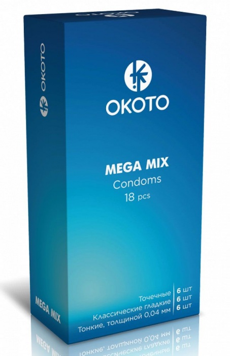 Презервативы OKOTO Mega Mix - 18 шт. - Sitabella - купить с доставкой в Первоуральске