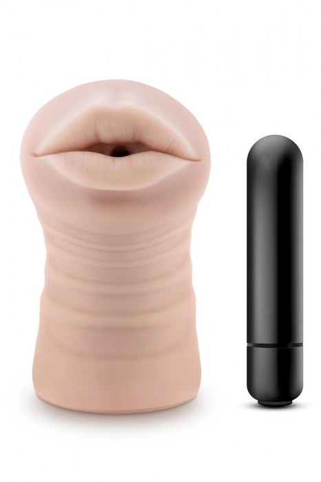 Телесный мастурбатор-ротик Nicole Vibrating Masturbator - Blush Novelties - в Первоуральске купить с доставкой