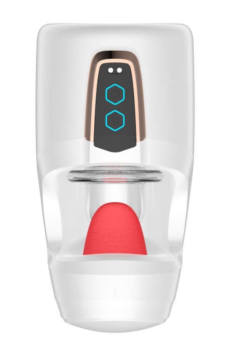 Белый мастурбатор с язычком и возвратно-поступательными движениями - Secwell - в Первоуральске купить с доставкой