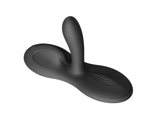 Черная виброподушка с функцией нагрева Flora - Zalo