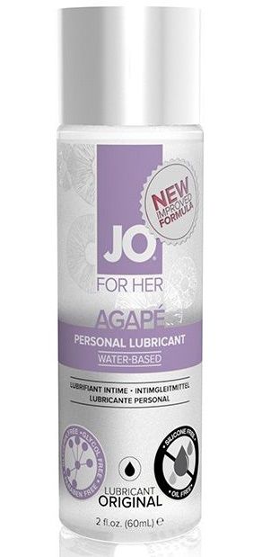 Лубрикант на водной основе для женщин JO AGAPE LUBRICANT ORIGINAL - 60 мл. - System JO - купить с доставкой в Первоуральске