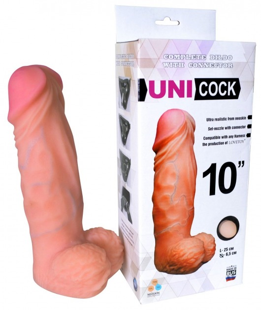 Фаллическая насадка Харнесс UNICOCK 10  - 25 см. - LOVETOY (А-Полимер) - купить с доставкой в Первоуральске