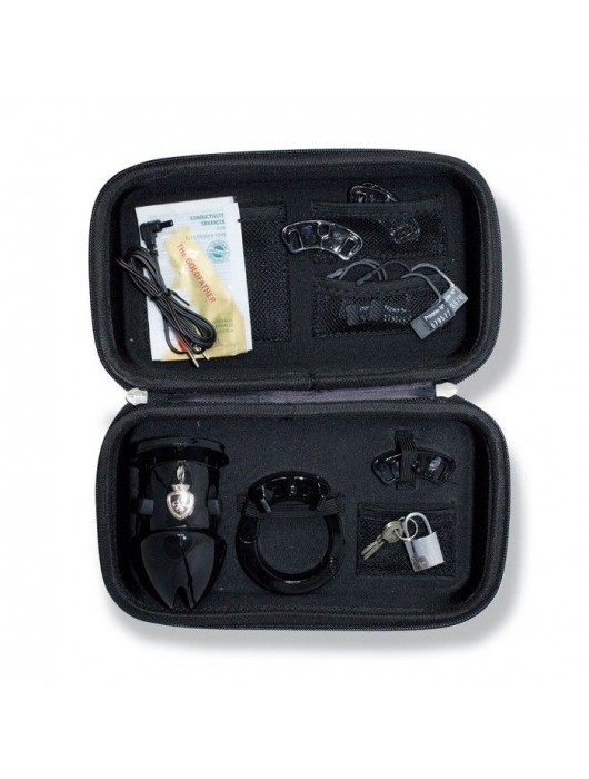 Пояс верности с электростимуляцией Mystim Pubic Enemy No1 Black Edition - MyStim - купить с доставкой в Первоуральске