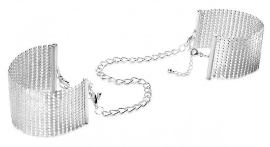 Серебристые наручники-браслеты Desir Metallique Handcuffs - Bijoux Indiscrets - купить с доставкой в Первоуральске