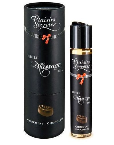 Массажное масло с ароматом шоколада Huile de Massage Gourmande Chocolat - 59 мл. - Plaisir Secret - купить с доставкой в Первоуральске