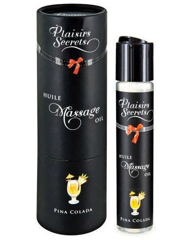 Массажное масло с ароматом пина колады Huile de Massage Gourmande Pina Colada - 59 мл. - Plaisir Secret - купить с доставкой в Первоуральске