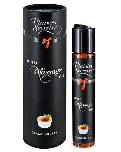 Массажное масло с ароматом крем брюле Huile de Massage Gourmande Creme Brulée - 59 мл. - Plaisir Secret - купить с доставкой в Первоуральске