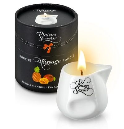 Массажная свеча с ароматом манго и ананаса Bougie de Massage Ananas Mangue - 80 мл. - Plaisir Secret - купить с доставкой в Первоуральске