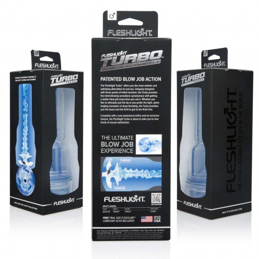 Мастурбатор Fleshlight Turbo - Trust Blue Ice - Fleshlight - в Первоуральске купить с доставкой