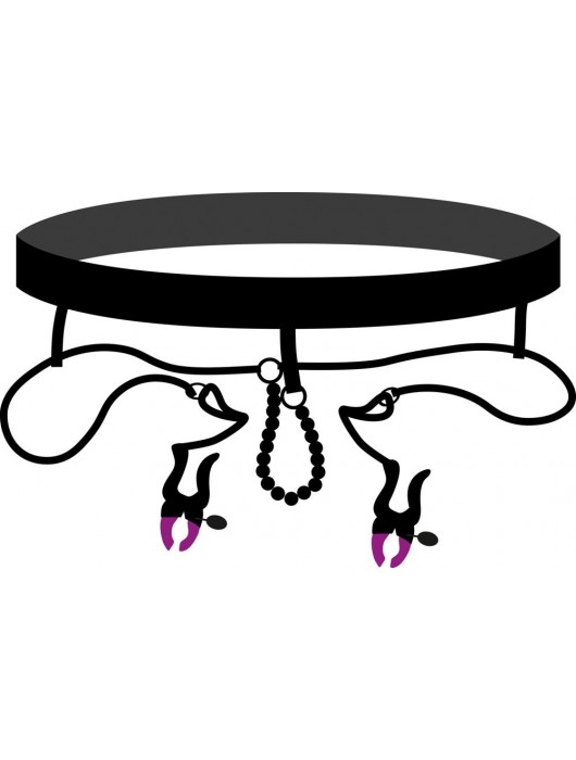 Трусики с зажимами для половых губ и бусинками для массажа промежности - Orion - купить с доставкой в Первоуральске