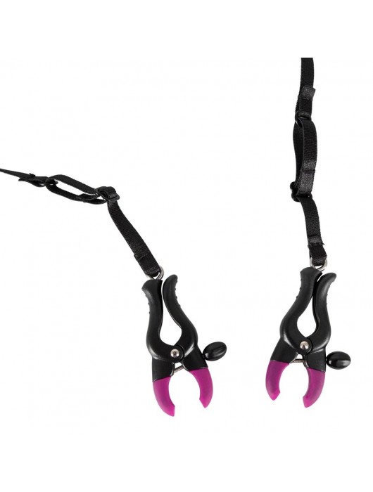 Трусики с зажимами для половых губ и бусинками для массажа промежности - Orion - купить с доставкой в Первоуральске