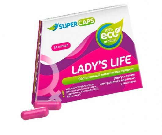 Возбуждающие капсулы Ladys Life - 14 капсул (0,35 гр.) - SuperCaps - купить с доставкой в Первоуральске