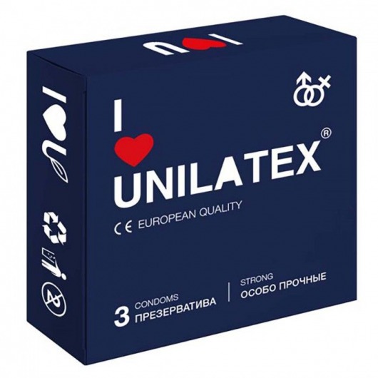 Ультрапрочные презервативы Unilatex Extra Strong - 3 шт. - Unilatex - купить с доставкой в Первоуральске