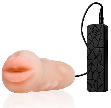 Мастурбатор-ротик с вибрацией REALSTUFF VIBRATING MASTURBATOR MOUTH - Dream Toys - в Первоуральске купить с доставкой