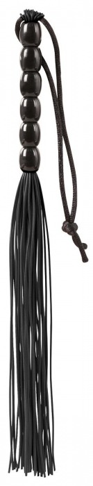 Чёрная мини-плеть из резины Rubber Mini Whip - 22 см. - Blush Novelties - купить с доставкой в Первоуральске