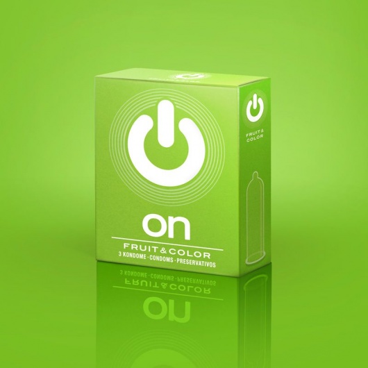 Цветные ароматизированные презервативы ON) Fruit   Color - 3 шт. - ON) - купить с доставкой в Первоуральске