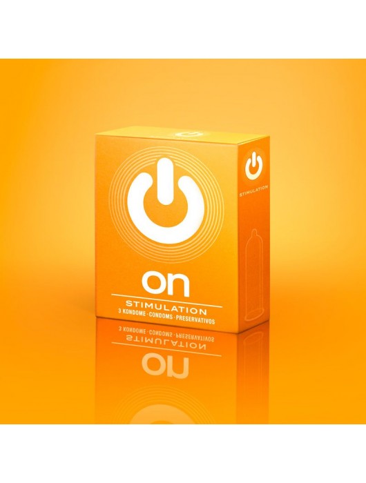 Презервативы ON) Stimulation с точками - 3 шт. - ON) - купить с доставкой в Первоуральске
