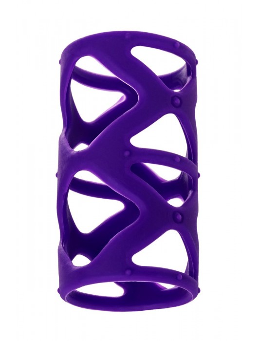 Фиолетовая насадка-сетка на пенис - 7,5 см. - A-toys - в Первоуральске купить с доставкой
